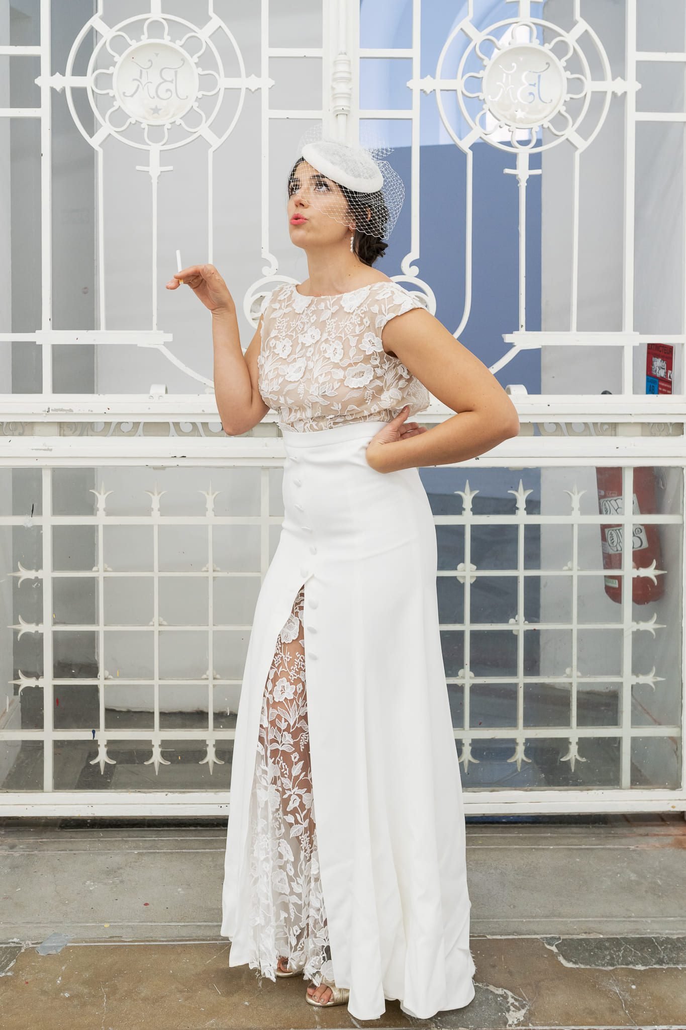 bibi Demeter voilette soie perles coiffure mariée mariage atelier Mantille Toulouse artisanat responsable Occitanie