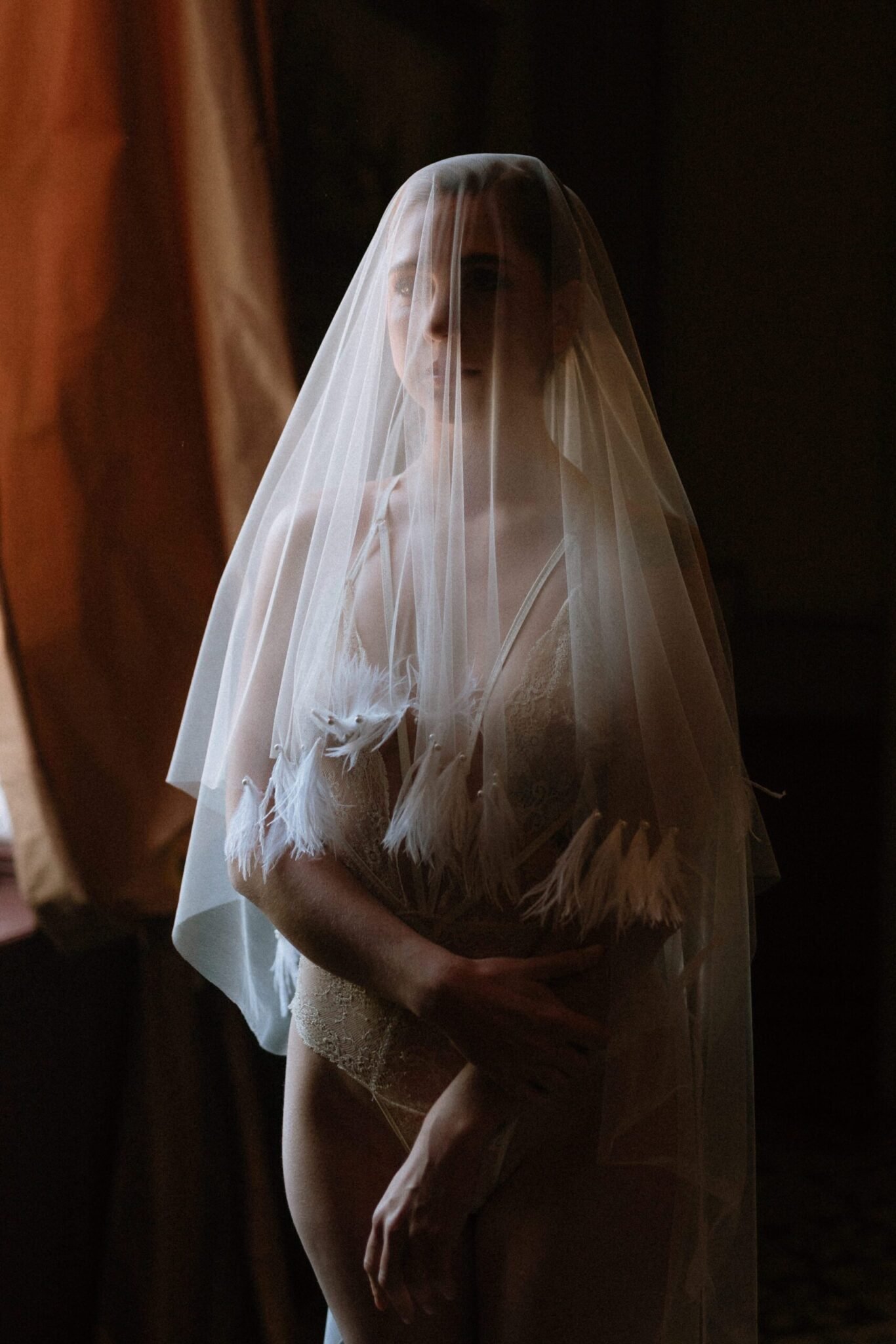 voile mariée Eole pièce unique perles plumes atelier Mantille Toulouse artisanat responsable création Occitanie