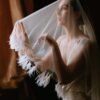 voile mariée Eole pièce unique perles plumes atelier Mantille Toulouse artisanat responsable création Occitanie