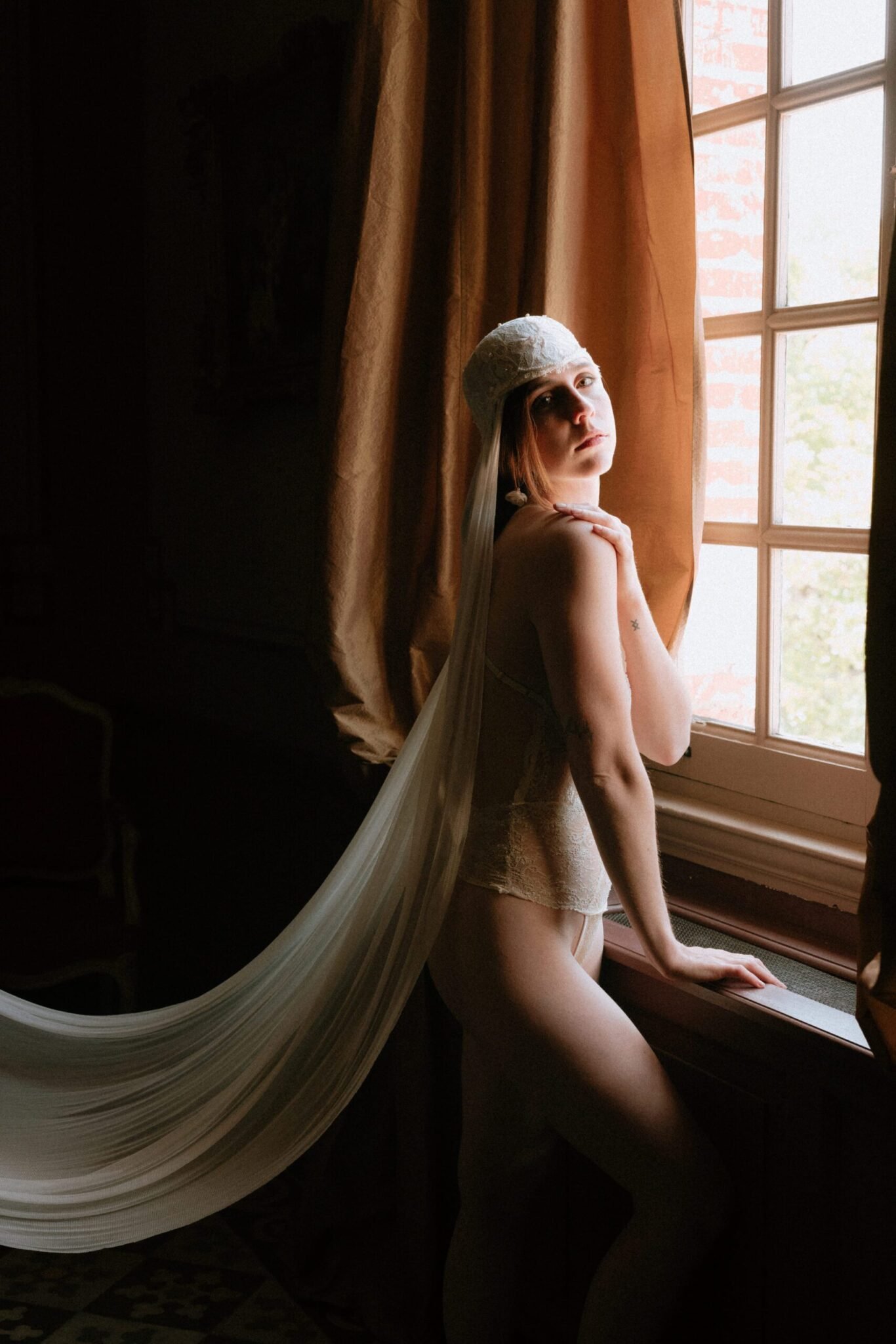 voile mariée Simoun pièce unique atelier Mantille Toulouse artisanat responsable création Occitanie